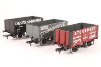 Set of 3 Private Owner Wagons 'North-West Coal Co-operative Societies' - "Stockport", "Chester" and "Winsford"