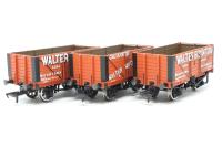 3 x 7 plank end door wagons -  982 'Walter Boynton', 15 'Walter Woodthorpe' and 01029  'Walter Boynton' - Limited Edition for B&H Models