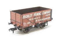 7 Plank Fixed End Wagon 425 in 'Highly Mining Company Ltd' Brown Livery- Limited Edition for Severn Valley Railway Plc