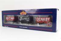 7 Plank End Door Wagons - 1320 in 'Wath Main' Red Livery, 375 in 'Nostell' Black Livery & 900 in 'Denaby' Red Livery - Pack of 3 - Limited Edition for Geoffrey Allison