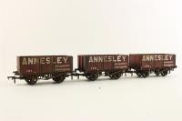 'Coal Trader' 7-Plank Wagons in 'Annesley Colliery Co. Ltd' Red Livery - 191, 194 & 198 - Pack of 3 - Limited Edition for TMC