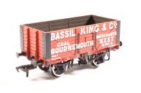 7 Plank Fixed End Wagon 5 in 'Bassil King & Co.' Red Livery - Limited Edition for Buffers
