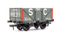 37-129A 8 Plank End Door Wagon Stephenson Clarke & Assoc. London Grey/Red No.7861