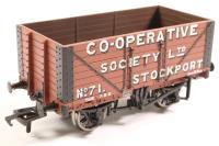 8 Plank End Door Wagon 71 in 'Co-Operative Society Ltd, Stockport' Brown Livery - Limited Edition for The Midlander
