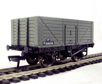 8 plank wagon with fixed end in BR grey livery
