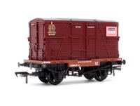 37-2023K Conflat A wagon in BR bauxite with 'Patons' BD container B700526 - Bachmann collectors club exclusive