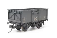16 Ton Steel Mineral Wagon with End & Top Flap Doors in NCB Grey Livery 100 - Weathered - Split from set