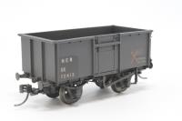 16 Ton Steel Mineral Wagon with End & Top Flap Doors in NCB Grey Livery 72413 - Weathered - Split from set