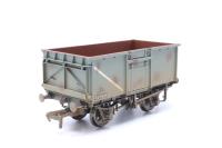 16 Ton Steel Mineral Wagon B219829 with End & Top Flap Doors in BR Grey Livery - Weathered - Split from set
