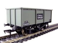 27 ton steel tippler wagon for chalk in BR grey livery