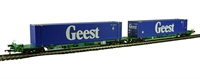 Intermodal bogie wagons with 2 45ft Containers 'Geest'