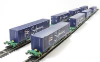 Intermodal bogie wagon with 2 x 45ft containers in Safmarine livery