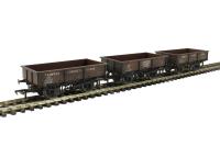 Pack of 3 13 ton steel sand tippler wagon in Taunton Concrete livery - weathered