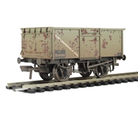 16 ton pressed end door steel mineral wagon B247055 in BR grey - weathered