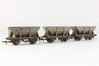 Pack of 3 24 ton iron wagons in BR Grey. Weathered. Ltd edition of 1000