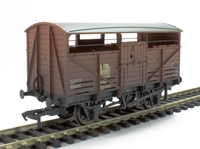 8 Ton cattle wagon in BR bauxite (late) - weathered