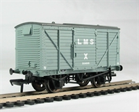 12 ton planked ventilated van in LMS grey livery