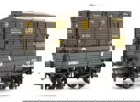 3 plank open wagon in GWR grey with GWR brown BD container - 34920