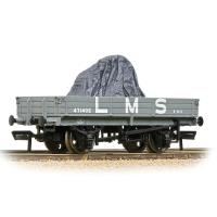 3 plank open wagon in LMS grey with tarpaulin load