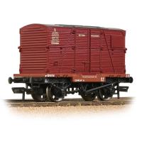 Conflat 'A' wagon in BR bauxite with DB container