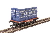 Conflat 'A' wagon in BR bauxite with BD "Pickfords" container