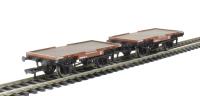 Conflat wagons in BR bauxite - Pack of two