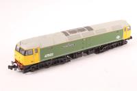 Class 47/4 47522 'Doncaster Enterprise' in BR Parcels Apple Green - separated from train set
