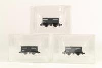 370-255-3wagons NCB coal wagons - pack of three - split from set