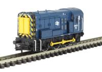 Class 08 Shunter 08672 in BR Blue with Wasp Stripes