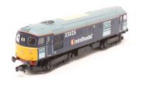 Class 33 33025 in DRS 'Minimodal' Blue Livery 