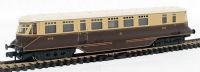GWR railcar with shirt button logo in chocolate and cream