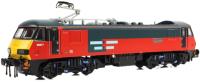 Class 90 90017 'Rail Express Systems Quality Assured' in Rail Express Systems red & black