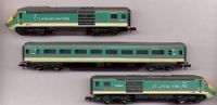 3 car HST Inter City 125 in Midland Mainline (cream and green) livery - 43047, 42157 & 43058