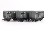 Set of three LMS Grey Cattle Wagons