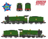 372-010SF GWR 49XX 'Hall' 4962 'Ragley Hall' BR Lined Green (Early Emblem) Steam Locomotive - DCC Sound