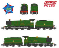 372-011SF GWR 49XX 'Hall' 4936 'Kinlet Hall' BR Lined Green (Late Crest) Steam Locomotive - DCC Sound