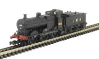 Class 4F 0-6-0 3851 in LMS black with Johnson tender