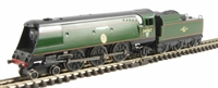 Battle of Britain class 34067 'Tangmere' in BR lined green with late crest
