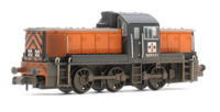 372-954W Bespoke Weathered Class 14 D2/9531 NCB British Oak Orange & Black Diesel Locomotive