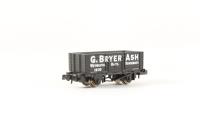 7 Plank Wagon 1110 in 'G. Bryer Ash' Brown Livery - Limited Edition Model of 500 pieces for Buffers Model Railways Ltd
