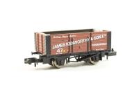 7 Plank Fixed End Wagon 47 in 'James Kenworthy & Son Ltd' Bauxite Livery - Collectors Club Model 2003