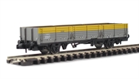 ZDA 31 ton open plank wagon in Dutch departmental grey & yellow livery.
