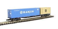 63ft bogie wagon with 20ft & 40ft container 'MSC & Hanjin'