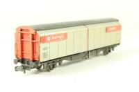 373-601B 46 Ton VGA Sliding Wall Van 210630 in BR Railfreight 'Speedlink' Grey & Red Livery - Weathered