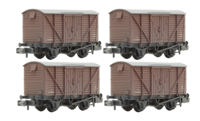 373-701Cx4 Set of 4 BR 12T Ventilated Vans BR Bauxite (Early) - Weathered