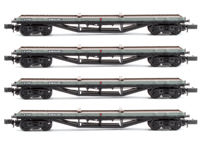 373-926Fx4 Set of 4 30T 'Bogie Bolster C' Wagons BR Grey with load No. B944226