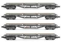 373-927Dx4 Set of 4 30T 'Macaw B' Bogie Bolster Wagons GWR Grey With Load No. 84249