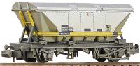 HFA hopper in Mainline freight grey with yellow cradle & ex-Railfreight Coal Sector markings - weathered - 357580