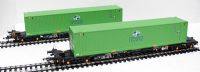 Twinset Intermodal bogie wagons with 45ft containers "Consent Leasing"