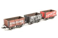 377-075K8 3 wagon Coal Trader set (T & C Scowcroft, B W L C H, Balgonie)